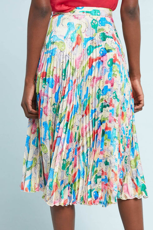Pleated Midi Skirt